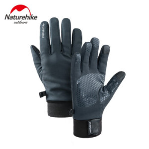 Naturehike 冬天保暖抓絨防水軟殼手套 (NH19S005-T) - 灰色 M | 防風防水滑雪手套 - M - 灰 