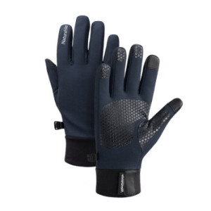 Naturehike 冬天保暖抓絨防水軟殼手套 (NH19S005-T) - 藍色 M | 防風防水滑雪手套 - M- 藍 