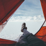 Naturehike 戶外冬季雪地羽絨營地鞋 (NH20FS027) - 啡色M碼 | 柔軟防滑鞋底 - M - 啡
