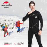 Naturehike Coolmax 冬季運動健身保暖內衣 (NH19FS024) - 黑色男裝XXL碼 | 吸濕排汗 | 乾爽面料 - 男裝 - XXL - 黑