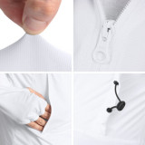 Naturehike 針織長袖遮臉防曬衣 (NH21FS025) - 白色M碼 | 防紫外線UPF50+ | 輕薄透氣 | 高效阻熱 - M - 白