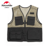 Naturehike 網布多口袋便攜背心外套 (NH21FS037) - 卡其M碼 | 輕量防潑水 | 速乾耐磨 - M - 卡其