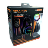Dragon War G-HS-012 RGB燈效Stereo Audio電競連咪耳機 | USB 接口 | 視像會議耳機 | 香港行貨
