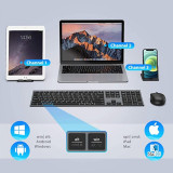 iClever DK03 Combo 4.2藍牙+2.4G無線充電滑鼠鍵盤組合 | 可配對3台設備 | 靜音按鍵 | 香港行貨