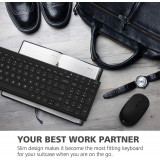 iClever IC-GK03 2.4G無線超薄鍵盤和鼠標組合 - 黑色 | 靜音按鍵 | 1600dpi | 香港行貨 - 黑色