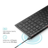 iClever IC-BK10可充電藍牙5.1全尺寸超薄鍵盤 - 薄荷綠 | 連數字鍵盤 | 人體工學設計 | 香港行貨 - 薄荷綠