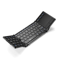 iClever IC-BK08 口袋尺寸三折式觸控藍牙鍵盤 - 太空灰 | 可連3個藍牙設備 | 香港行貨 - 太空灰