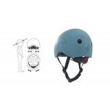 Scoot & Ride 可調校兒童LED閃燈頭盔 - S-M碼灰色 | 香港行貨 - S-M碼灰色