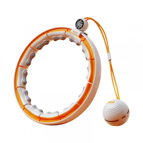 FED 智能呼啦圈 - 橙白L碼（使用腰圍74-100cm） | 數據自由切換 |金鋼輪軸無阻力 | 不會掉的呼啦圈