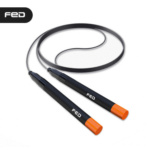 FED 鋼絲軸承專業跳繩 | 可調繩長度 | 矽膠手柄 | 鋼絲繩