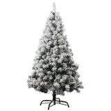 180cm植絨加密白色雪聖誕樹 | 連燈泡及裝飾|包快遞送上門