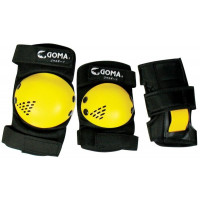 GOMA - 110S-Y-L Inline Skate 黑/黃色護具全套 - 大碼 - 大碼