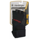 HARBINGER 360005 Pro WristWrap 專業束腕重訓健身手套 - S | 耐磨雙層牛皮革 | 可調式護腕
