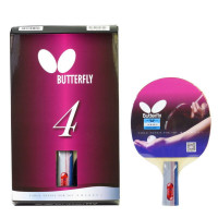 Butterfly - TBC401P 4系列直拍雙面反膠乒乓球拍 | 5層合板 | 適合弧圈進攻 - 直拍
