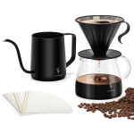 Soulhand SH021 手沖咖啡壺 4件套裝 | 咖啡沖泡 | 不鏽鋼濾杯濾紙 | 500ml手工咖啡 | 香港行貨