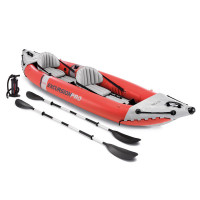 INTEX 68309 雙人充氣獨木舟 | 充氣船 | 釣魚竿支架 | 可移動尾鰭| 雙人艇