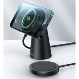 Baseus 倍思磁吸支架無線充電器適用iPhone12/13 可手持黑色 | 可拆式支架 | 全方位調幅 | 磁吸平放兩充