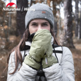 NatureHike GL14葫蘆紋棉加厚雙面羽絨手套 - 軍綠XL碼 (NH21FS083) | PU防滑皮革 - 軍綠XL碼