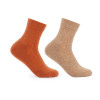 Naturehike Merino 保暖薄款羊毛短襪 - 卡其/橘红L碼 (2對裝) (NH21WZ002) | 滑雪襪 - 卡其/橘红L碼短襪