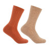 Naturehike Merino 保暖薄款羊毛長襪 - 卡其/橘红L碼 (2對裝) (NH21WZ002) | 滑雪襪 - 卡其/橘红L碼長襪