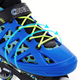 美洲獅 MZS308N 戰神滾軸溜冰鞋 - 黑藍色大碼(41-44) | 一體鞋身 | 三重安全鎖 | 碼數調節