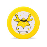 卡通款兒童安全PU軟飛盤 - 黃色小鹿 | 圓角打磨 | 柔軟高回彈