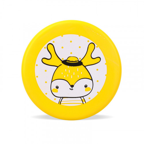 卡通款兒童安全PU軟飛盤 - 黃色小鹿 | 圓角打磨 | 柔軟高回彈