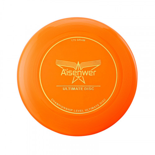 Aisenwer 175g專業極限飛盤 - 橙色 | 光滑圓角 | 流體力學弧度設計