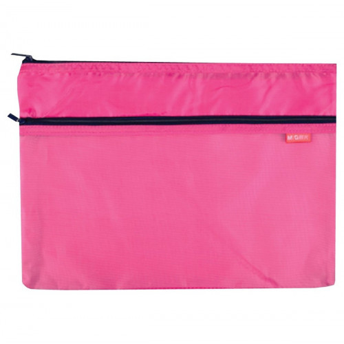 M&G 晨光文具 - A4 彩色雙層拉鏈袋 顏色隨機(3件裝)