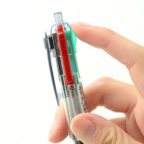 M&G 晨光文具 - 按動式0.7mm四色原子筆 (黑/藍紅綠)(12支裝)