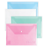 M&G 晨光文具 - A4 方格彩色鈕扣袋 隨機顏色(12件裝)