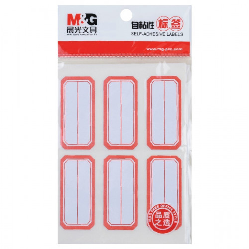 M&G 晨光文具 - 自粘性標籤 6枚(10張) (23 x 49mm)(10件裝)