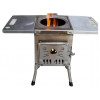戶外不銹鋼款取暖柴火烤爐 | 摺疊便攜 | 爐側觀火鏡 | 獨立接灰盒