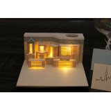 3D立體MEMO紙紙雕 - 城市之夜(帶燈) | 紙本藝術