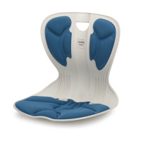 Curble Comfy坐姿矯正椅背墊坐墊 - 藍色 | 減輕脊椎關節壓力 | 記憶棉芯 - 藍色