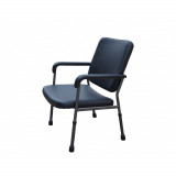 銀適黑色可調高度健康椅 (連扶手) | 防滑凳腳 | 可靠牢固支架