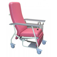 銀適輕巧型可傾斜式高背椅 - 粉紅色 | 推柄可移動 | 防滑實心腳墊