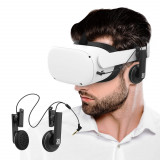 AMVR Oculus QUEST2專用360度立體聲舒適外掛耳罩耳機