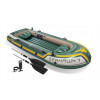 INTEX 68351 SeaHawk 4 四人加厚戶外漂流船充氣船 | 可搭配馬達使用 | 充氣橡皮艇