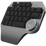DELUX T11 單手設計用快捷鍵盤 - 黑色 | 自定義快捷鍵 | 智能旋鈕 | 調節筆觸