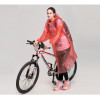 40g 便利雨衣一次性PE防水雨衣 - 紅色 | 束口帶帽雨衣 戶外活動必備