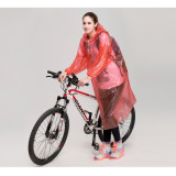 40g 便利雨衣一次性PE防水雨衣 - 紅色 | 束口帶帽雨衣 戶外活動必備