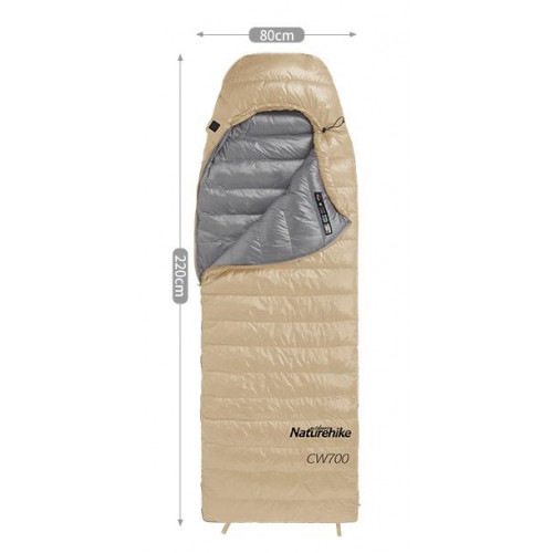 Naturehike CW700 鵝絨信封式睡袋 (NH22YD001) | 零下2度保暖 | 可平舖打開