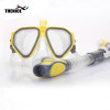THENICE 半乾式浮潛潛水鏡 (M2057+S237) - 黃色 | 浮潛潛水眼鏡