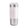 EQURA 帶茶隔隨行咖啡杯 - 520ml樱粉色 | 不銹鋼大容量保溫水杯 | 送吸管