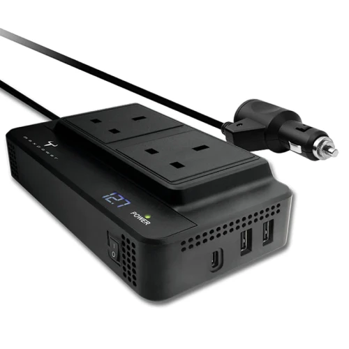 Maxpower CG24SC AC 220V 汽車電源插座 | USB充電接口| 電壓顯示功能| 獨立電源開關 | 香港行貨