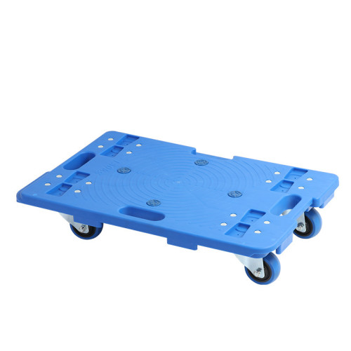 可拼接萬向輪搬運平板車 (40*60CM) - 藍色配3寸TPR輪 | 可拼接多部平板車