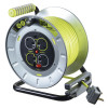 Masterplug PRO-XT 4位13A插座30米重型金屬電線拖轆 | 堅固金屬外殼 | LED電源指示燈 | 內置電線整理器 | 香港行貨