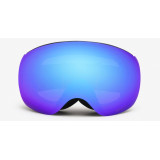 NANDN NG10球面大視野雙層防霧滑雪鏡 - 黑框藍片 | 可同時配戴眼鏡 | 可快速換鏡片