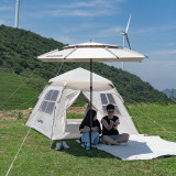 BLACKDOG BD-SM001 露營傘幕 - 夜幕黑 | 6平米太陽傘 | 可轉向遮陽 | 可加營繩穩固